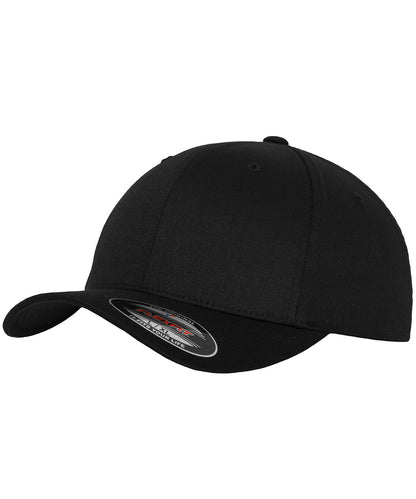 Personalised Caps - Black Flexfit by Yupoong Flexfit fitted baseball cap (6277)