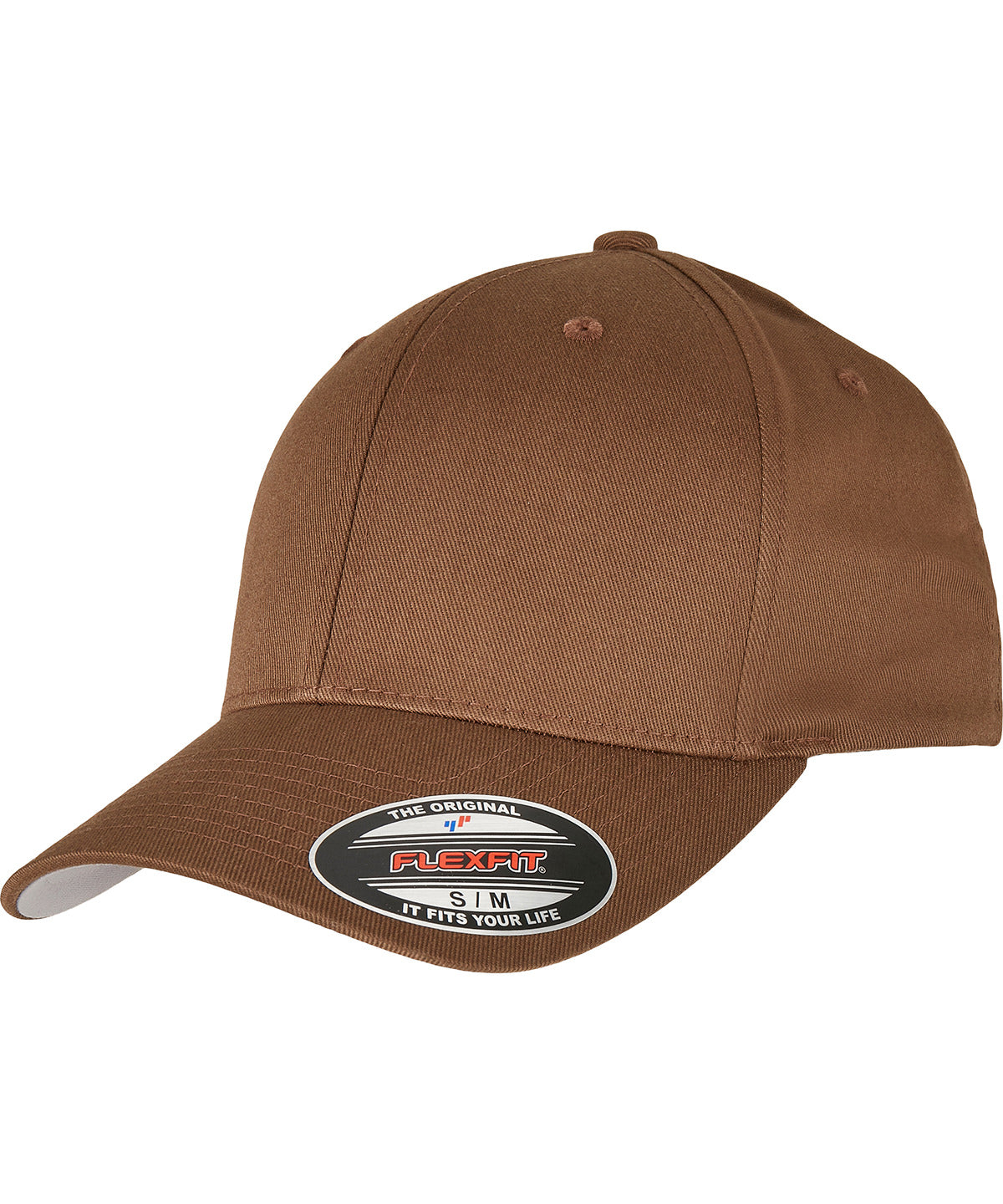 Personalised Caps - Dark Brown Flexfit by Yupoong Flexfit fitted baseball cap (6277)