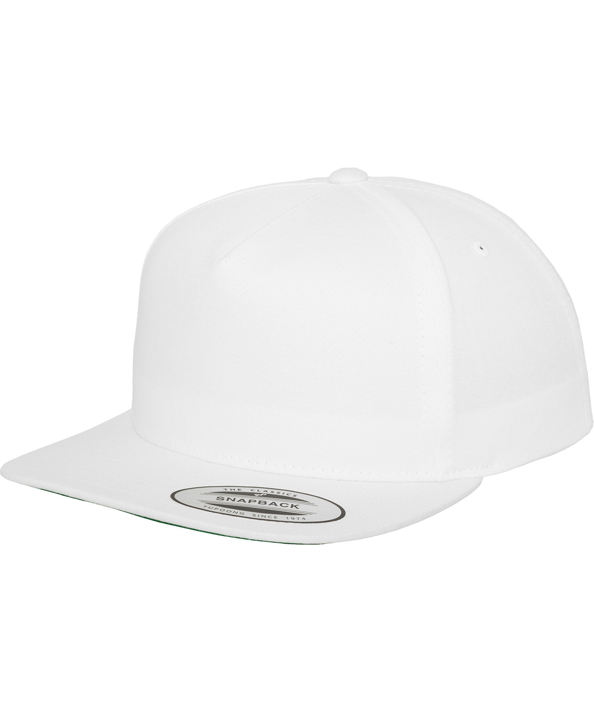 Personalised Caps - White Flexfit by Yupoong Classic 5-panel snapback (6007)