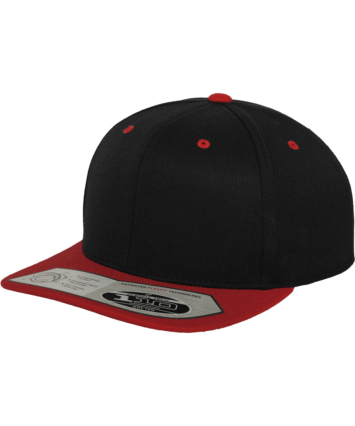 Personalised Caps - Black Flexfit by Yupoong 110 fitted snapback (110)