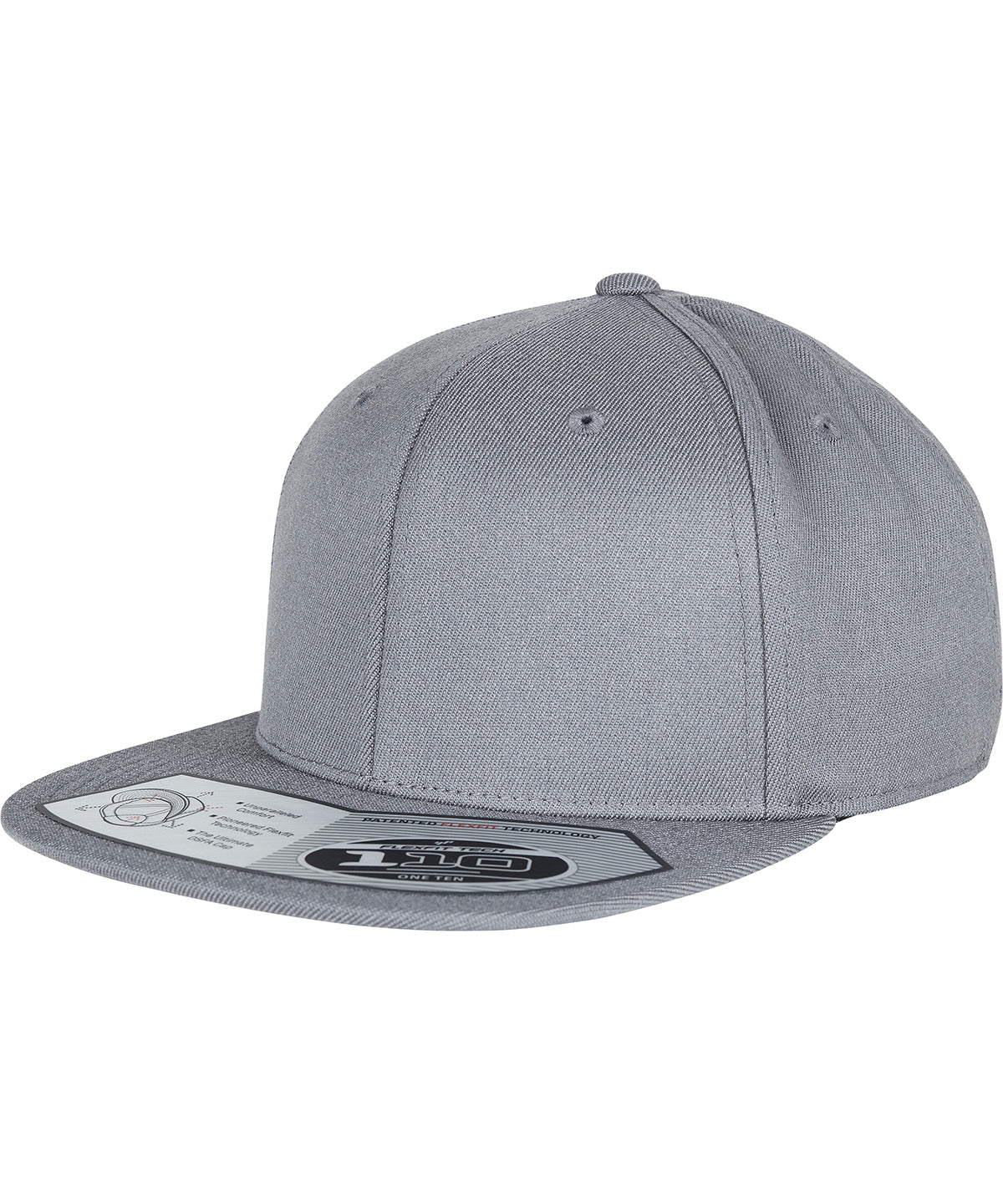 Personalised Caps - Mid Grey Flexfit by Yupoong 110 fitted snapback (110)