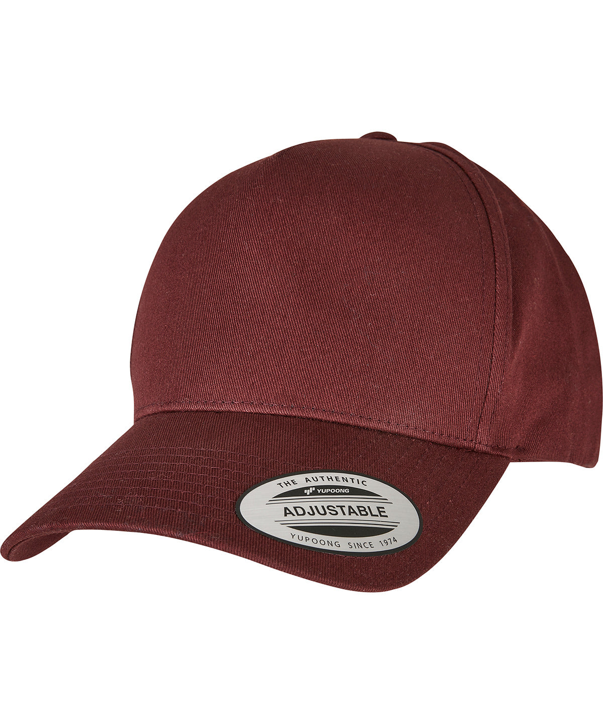 Personalised Caps - Burgundy Flexfit by Yupoong 5-panel curved classic snapback (7707)