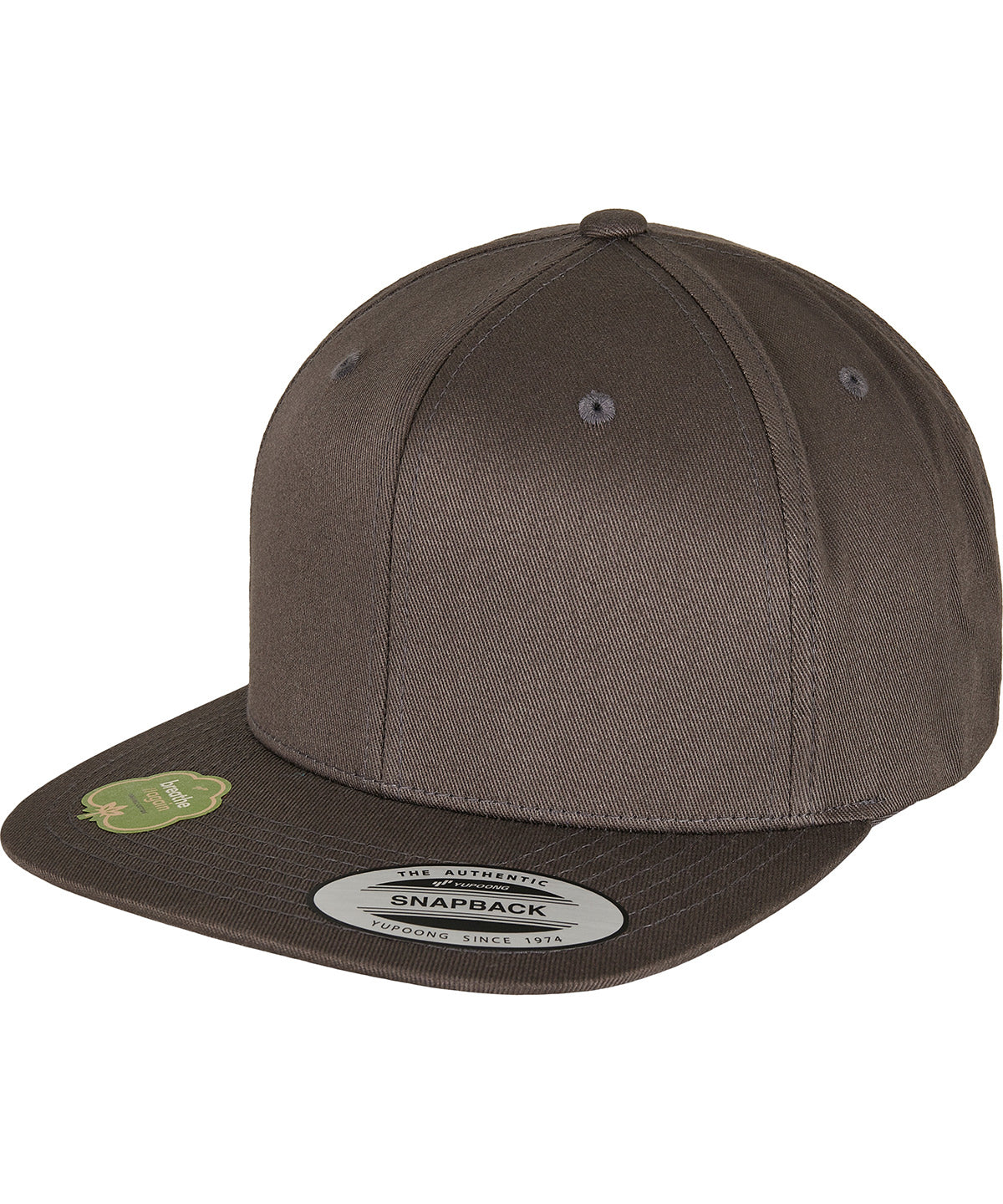 Personalised Caps - Dark Grey Flexfit by Yupoong Organic cotton snapback (6089OC)