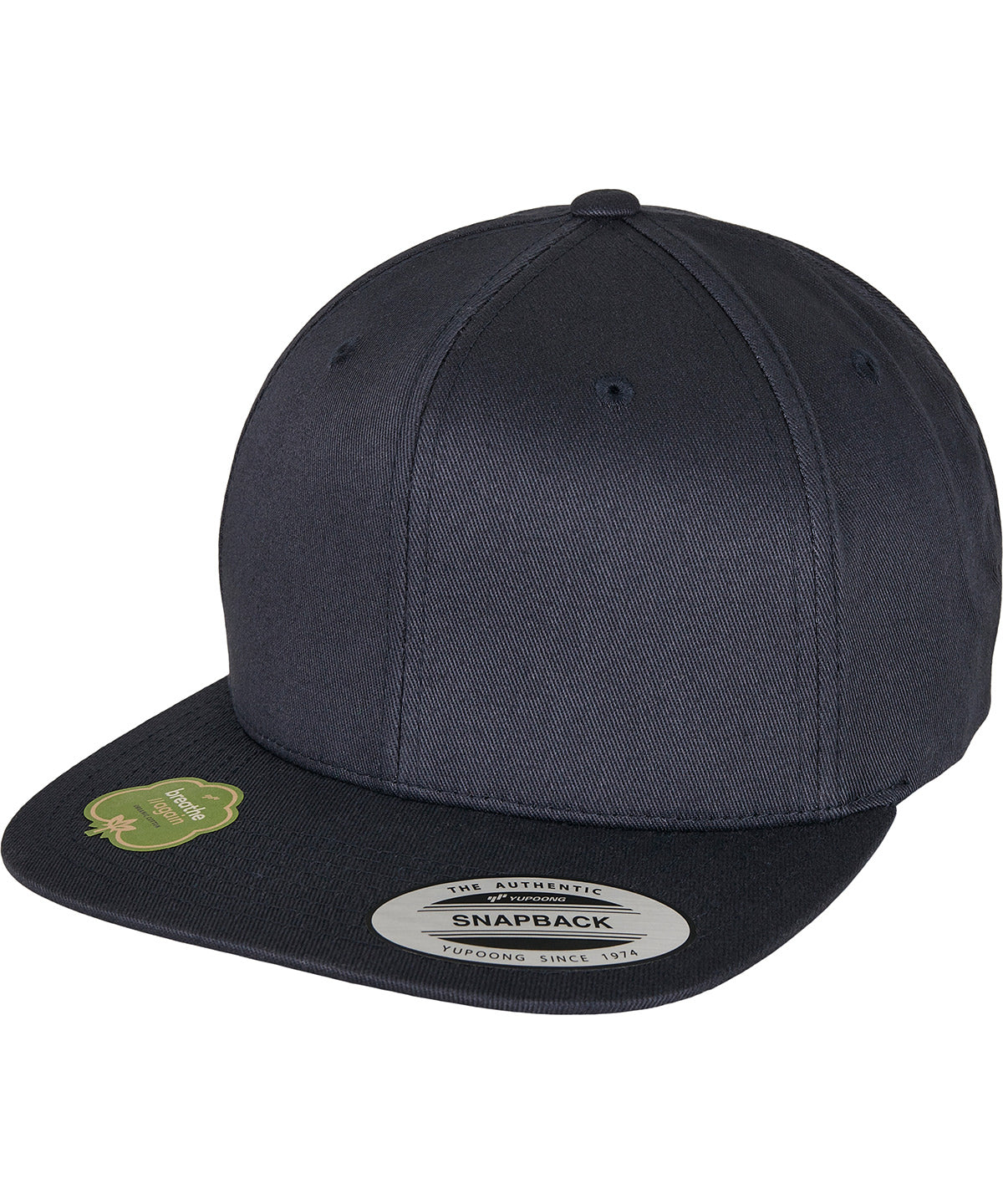 Personalised Caps - Navy Flexfit by Yupoong Organic cotton snapback (6089OC)