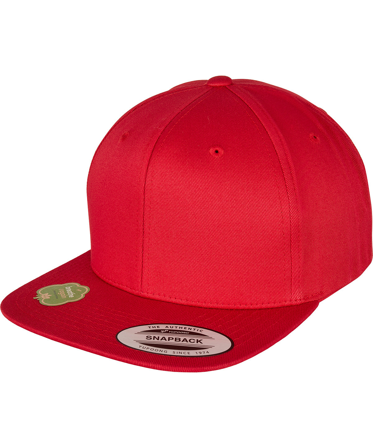 Personalised Caps - Mid Red Flexfit by Yupoong Organic cotton snapback (6089OC)