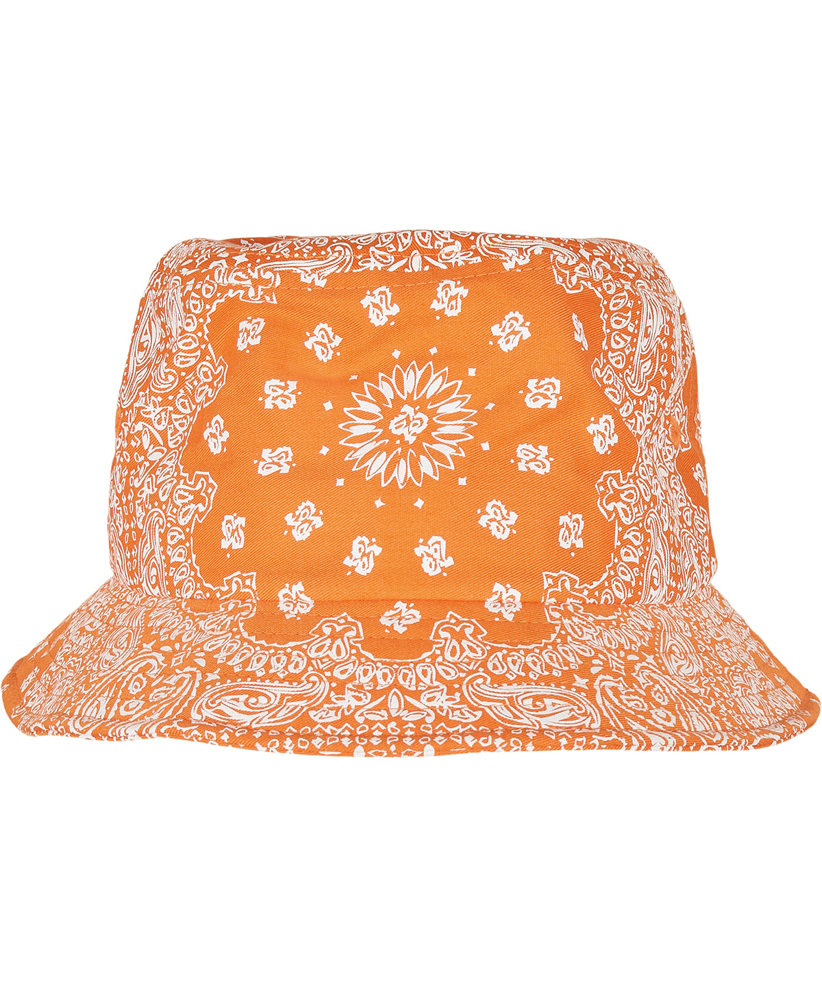 Personalised Hats - Mid Orange Flexfit by Yupoong Bandana print bucket hat (5003BP)