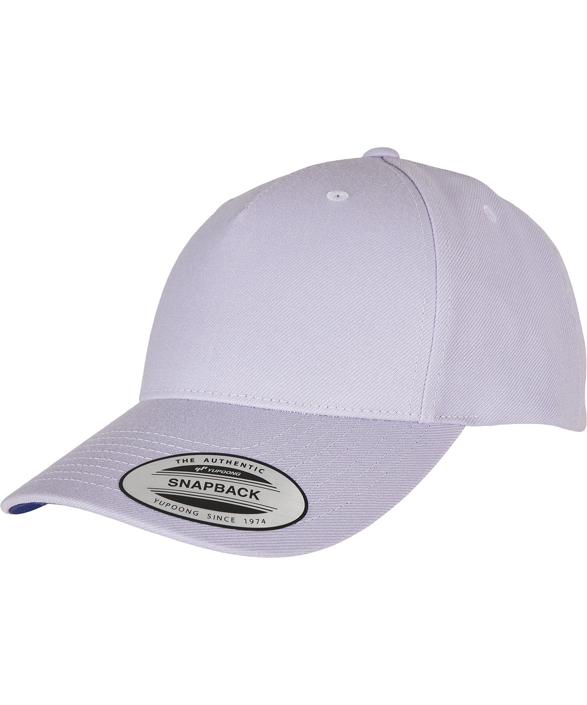 Personalised Caps - Light Purple Flexfit by Yupoong YP classics 5-panel premium curved visor snapback cap (5789M)