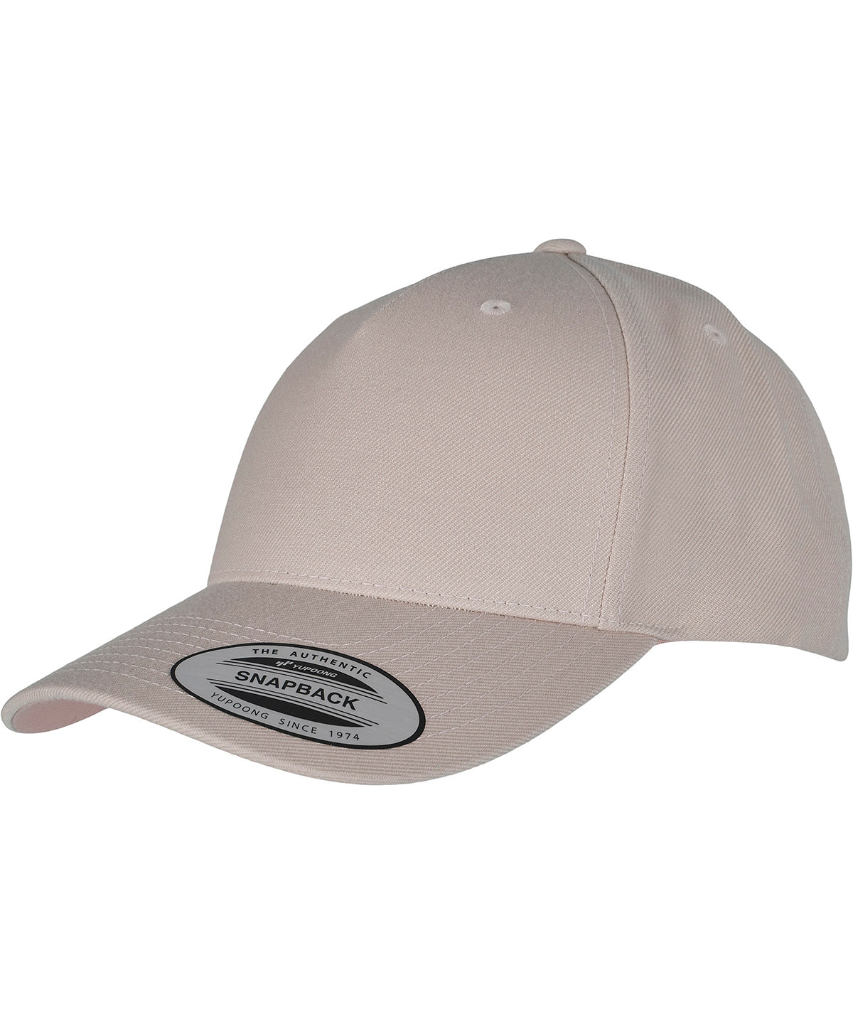 Personalised Caps - Natural Flexfit by Yupoong YP classics 5-panel premium curved visor snapback cap (5789M)