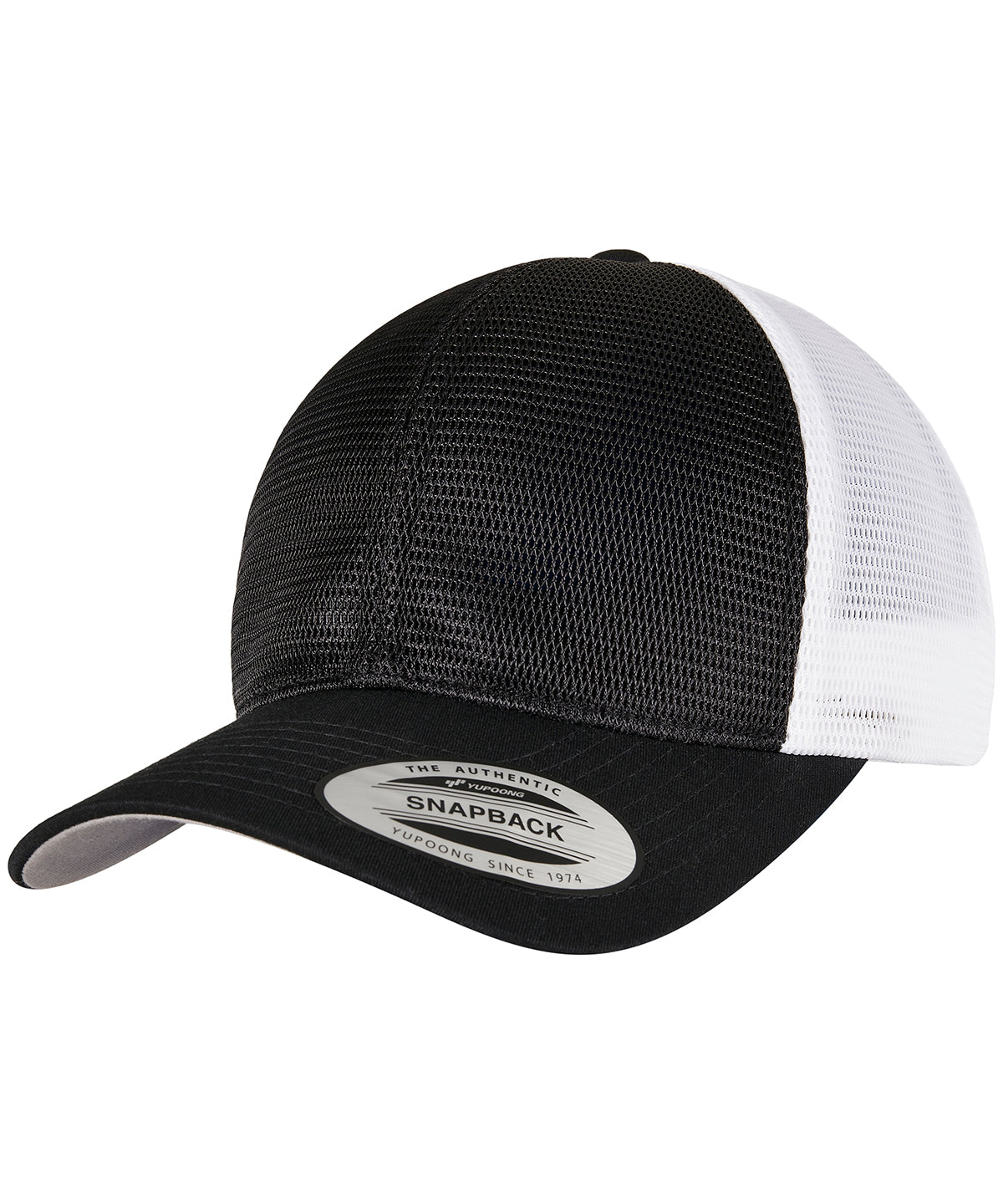 Personalised Caps - Black Flexfit by Yupoong 360° omnimesh 2-tone cap (6360T)