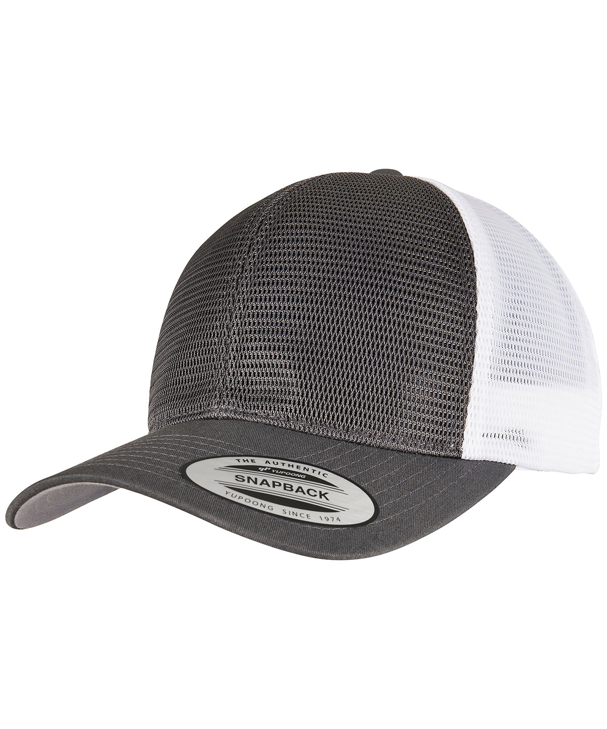 Personalised Caps - Dark Grey Flexfit by Yupoong 360° omnimesh 2-tone cap (6360T)