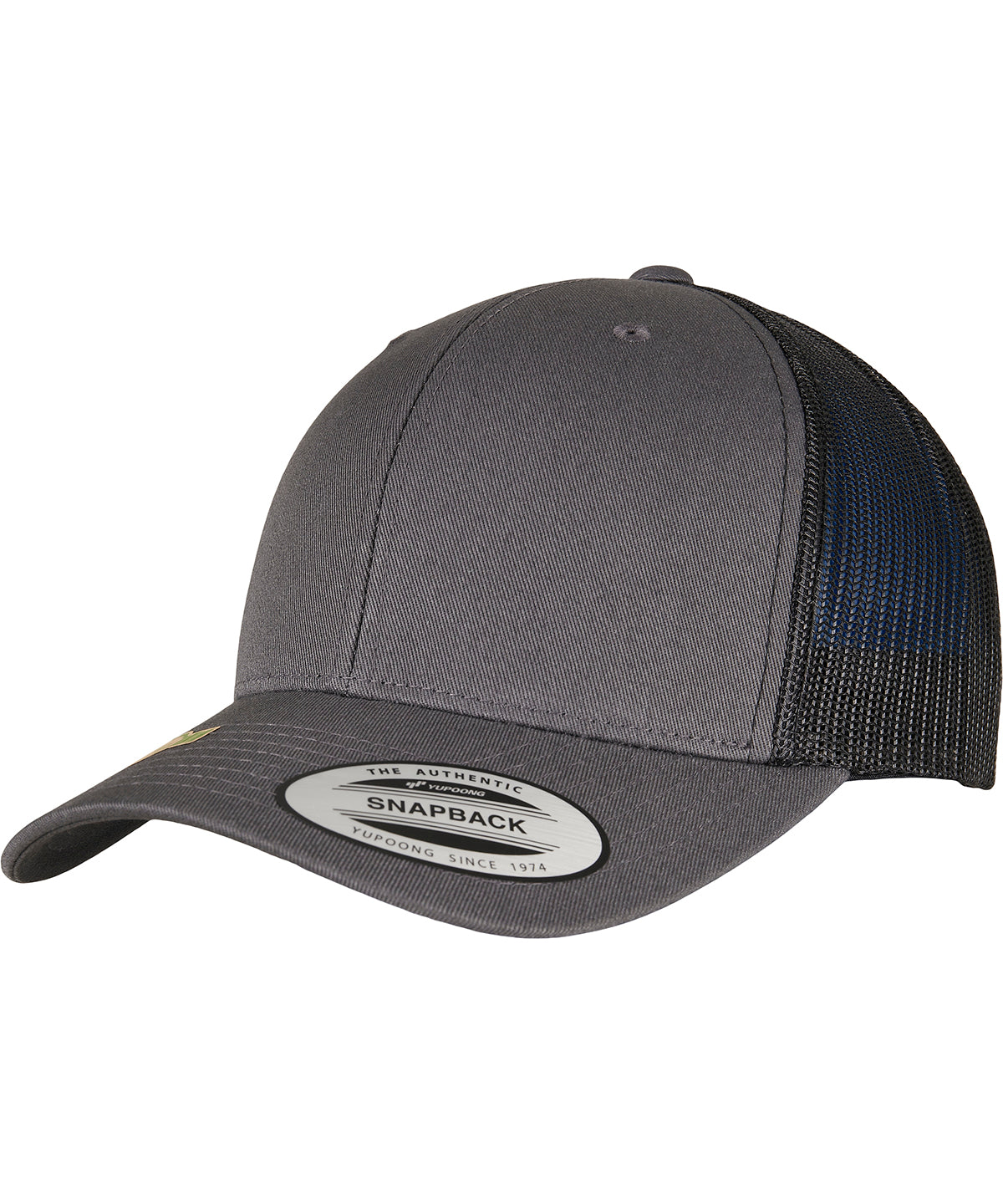 Personalised Caps - Dark Grey Flexfit by Yupoong YP classics recycled retro trucker cap 2-tone (6606RT)