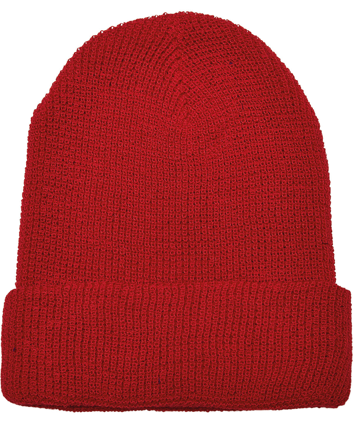 Personalised Hats - Mid Red Flexfit by Yupoong Recycled yarn waffle knit beanie (1505RY)