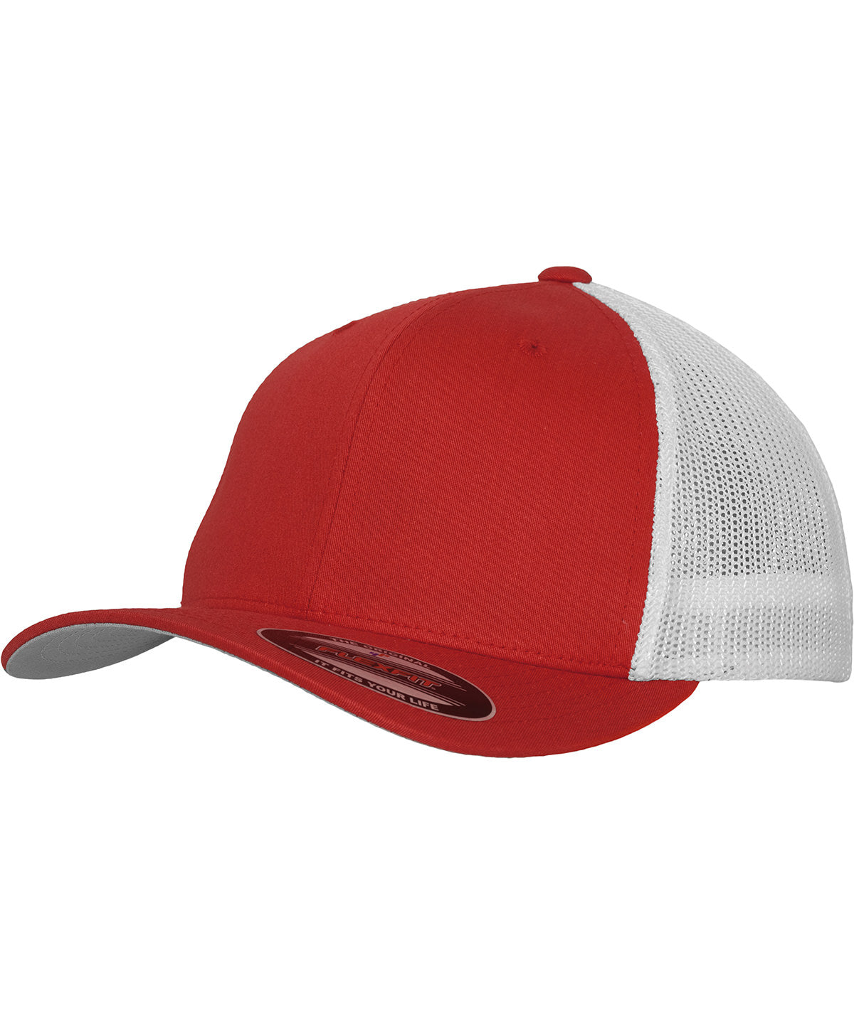 Personalised Caps - Mid Red Flexfit by Yupoong Flexfit trucker mesh 2-tone (6511T)