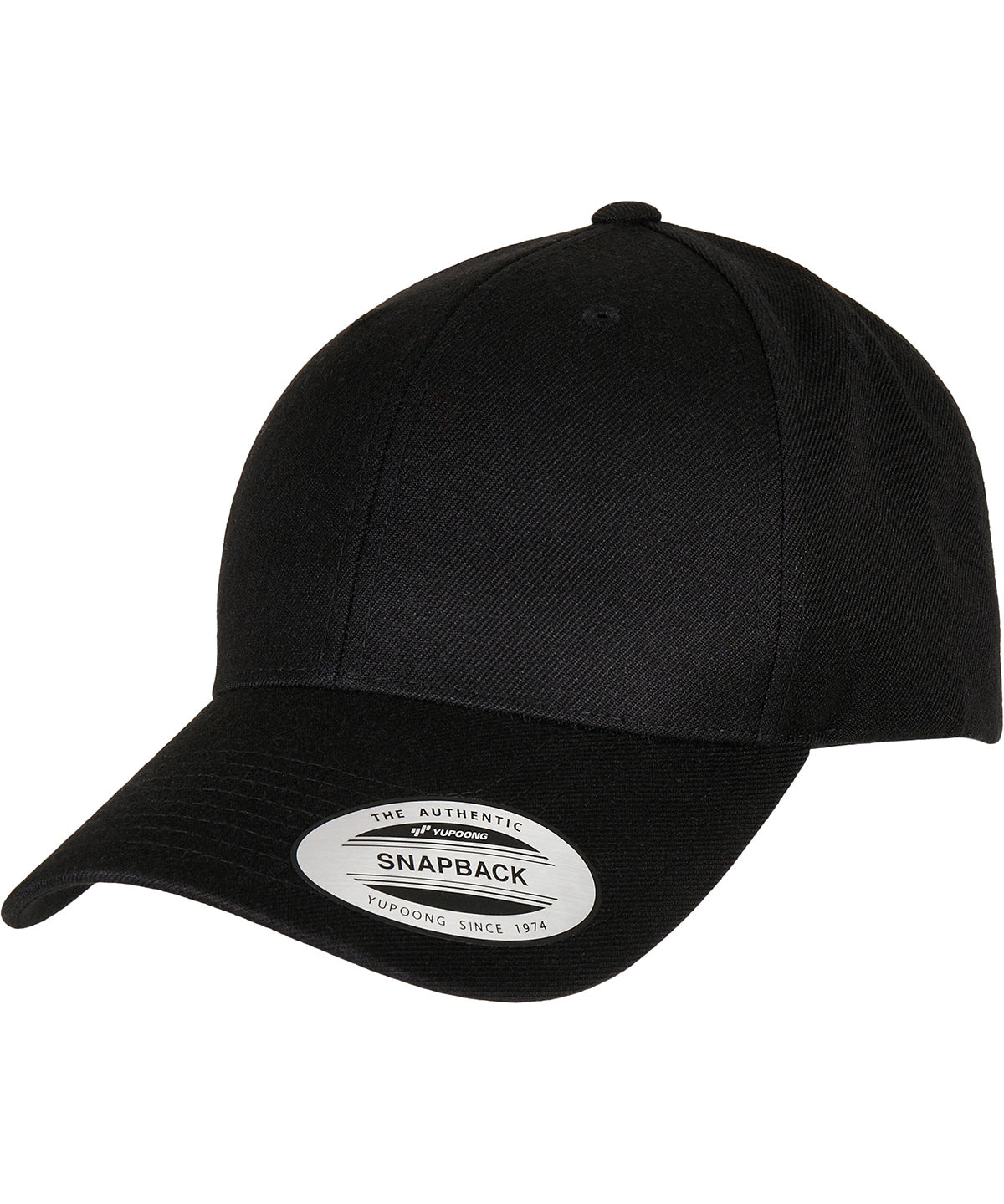 Personalised Caps - Black Flexfit by Yupoong Premium curved visor snapback cap (6789M)