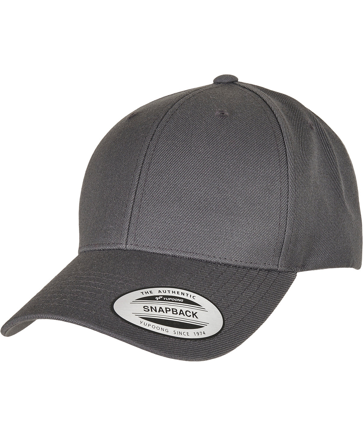 Personalised Caps - Dark Grey Flexfit by Yupoong Premium curved visor snapback cap (6789M)